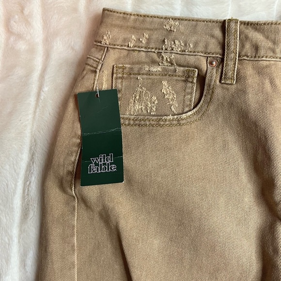 NWT Wild Fable Sz 6 Dusty Gold Button Fly Denim Cut-Off High Waist Jean Shorts - Picture 12 of 12
